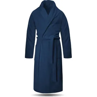 normani Herrenbademantel Herren Premium Bademantel Basic, 122, Baumwolle, Schalkragen, Bindegürtel, Saunamantel aus weicher Baumwolle braun XL