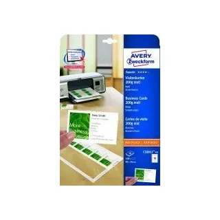 Avery Zweckform© C32011-10 Superior Visitenkarten, 85 x 54 mm, einseitig beschichtet - matt, 10 Blatt/100 Stck