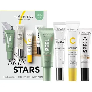 MADARA Gesichtspflege PflegeLightGeschenkset Peel Creamy Clay AHA Peel Mask 17 ml + Hydra Firm Hyaluron Concentrate Jelly 15 ml + Vitamin C Illuminating Recovery Cream 15 ml + SPF30 Sunscreen 10 ml 57 ml (300,35 € / 1 l)