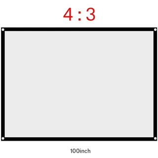 Sonew 4: 3 Beamer Leinwand, Faltbarer Projektionsschirm für eine einfache Installation und Bedienung des Projektors, geeignet für Heimkino und eine Projektionsleinwand im Außenbereich (100 Zoll)