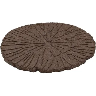 Lemodo Trittstein, Gartenplatte, Gehwegplatte in Baumstammoptik, Beetplatte, Baumscheibe aus Gummi,