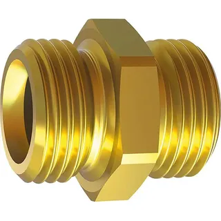 Riegler Doppelgewindenippel, G 1/4 a., G 1/2 a., SW 24, Messing