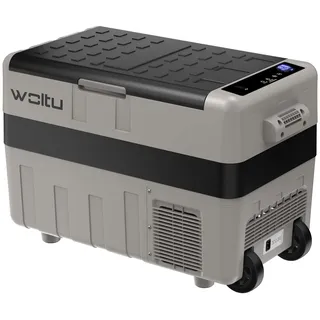 WOLTU Kompressor Kühlbox Auto 40L, 12V 230V Elektrische Camping Kühlbox Groß mit Gefrierfach, Dual Zone Kühlschrank mit USB, Kühltruhe Mini Gefrierbox für LKW, Strand, Picknick, Summer Saver, Grau