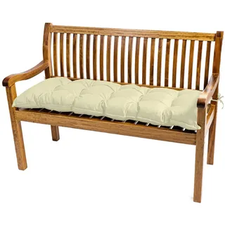 TexDeko TexDeko® Garden Gartenbank-Auflage 100 x 40 x 8cm wasserabweisend UV - beständig mit Oeko-TEX Zertifikat gesteppt Bankpolster Bankkissen Polsterauflage Sitzpolster Bankauflage Sitzkissen (Sand)