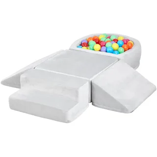 Vevor Softbausteine, 5-teiliges Set, Schaumstoffbausteine für Kinder von 6 Monaten bis 3 Jahren, mit Bällebad (Bälle Nicht im Lieferumfang enthalten), Indoor-Kletter- und Krabbelaktivitätsspielset