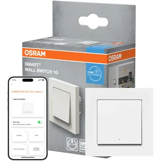 Osram SMART+ WiFi Matter Wandschalter, 1 Kanal, 10AX, IP20, weiß, Relais Schalter, Unterputz, 27mm