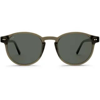 Kapten & Son Sonnenbrille Marais Transparent Olive Green | Unisex | Stylische Sunglasses mit formschöner Fassung aus hochwertigem Acetat | Zuverlässiger Sonnen- und UV-Schutz | Rahmenbreite: 138mm