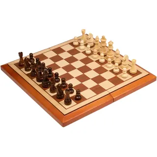 Philos 2613 - Schachset, Schach-Kassette Belgrad, Holz, Feld 40mm, Königshöhe 76mm, Magnetverschluss