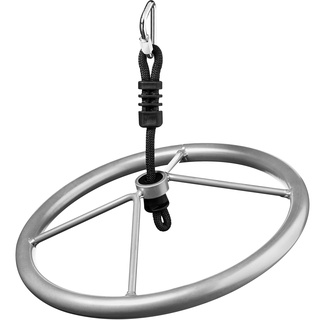 Donic Schildkröt Slackers Ninja Wheel, pulverbeschichtetes Rad aus Stahl, Ø 35cm, inkl. Delta-Sicherheitskarabiner, zusätzliches Hindernis / Obstacle für Ninja Line,