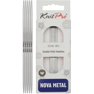 KnitPro Nova Metall Handschuhnadeln 10cm, 2, 0mm (10125)
