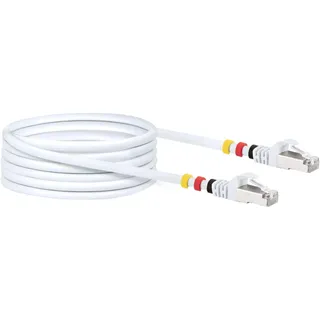 Schwaiger Netzwerkkabel CAT7 2x 3 Farbringe 20 m