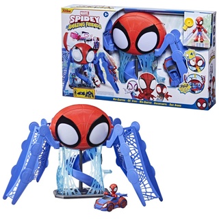 Hasbro Spidey and His Amazing Friends Web-Quartier Spielset mit Lichtern, Geräuschen, Spidey und Fahrzeug, ab 3 Jahren, F1461, Mehrfarbig