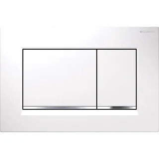 Geberit Sigma30 Betätigungsplatte für 2-Mengen-Spülung weiß/hochglanz-verchromt 115.883.KJ.1
