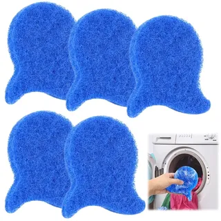 ASANMU Waschmaschine Tierhaarentferner Fusselball, 5Pcs Tierhaarentferner für Waschmaschine, Wiederverwendbarer Waschmaschine Haarentferner, Katzenhaarentferner Waschmaschine Fusselball für Hundehaare