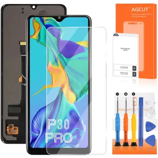 AGCUT LCD Bildschirm für Huawei P30 PRO​ LCD Display für Huawei P30 PRO VOG-L29 VOG-L09 Display Touchscreen Digitizer Ersatz Assembly + Reparatur-Set (Schwarz, Incell)