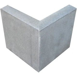 Ehl Rasenkantenstein 90 Grad Ecke Grau 25 cm x 25 x 5 cm