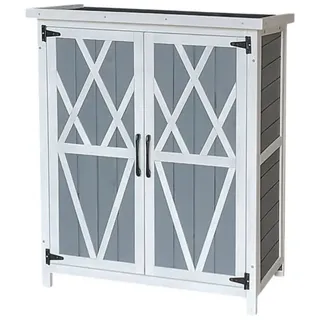 Home Deluxe Gartenschrank YANA M Wetterfest  Grau