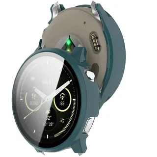 Schutzhülle mit Glas für Garmin Venu 4 41 mm, Bizon Case+Glass Watch, Grün
