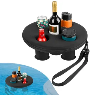 Sysdisen Schwimmender Getränkehalter - Whirlpool-Trinktablett mit 5 Löchern,Schwimmendes Tablett, schwimmender Untersetzer, Pool-Getränkehalter für -Pool-Par, Wasserspaß