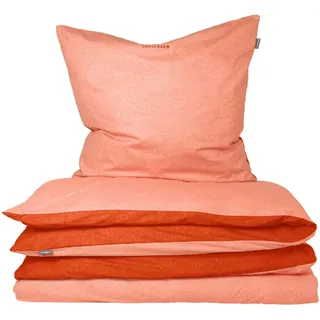 Renforcé apricot/kupfer 155 x 220 cm + 80 x 80 cm