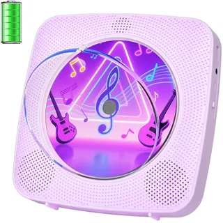 Radio mit CD Player Kinder: Kegaudio Tragbarer CD Players Tragbar mit Bluetooth Lautsprecher Frontanzeige Fernbedienung Unterstützung Timer USB-Wiedergabe AUX-Wiedergabe Lila