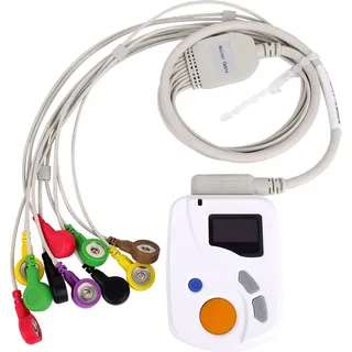 CONTEC TLC6000 Dynamischer 12-Kanal-24-Stunden-EKG-Holter-Monitorrekorder USB-PC-Software EKG-Analysator ECG Holter