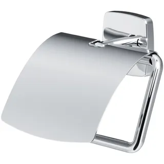 AM.PM Toilettenpapierhalter mit Deckel Wandmontage, ohne bohren klebend Klopapierhalter Edelstahl wc Papierhalter Badezimmer Edelstahl, Chrom,