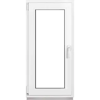 Framex Kellerfenster Fenster Kunststofffenster Weiß Breite x Höhe 60 x 120 cm (600 x 1200 mm) 2fach (32 mm) Dreh Kipp DIN Links - Premium - Weiß