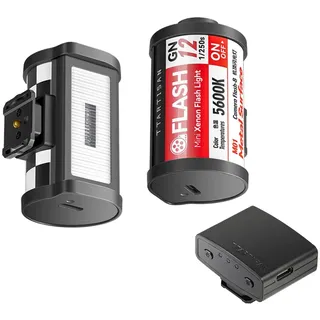 TTartisan M01 Blitzlicht Kamerablitz Speedlite GN 12 5600K(±200k) mit drahtlosem Blitzauslöser, Mini-Blitzlicht Aufhelllicht für Fuji Sony Canon Nikon Leica Olympus