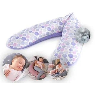 Stillkissen Das Original mit Polyester Hohlfaser Bezug 190 cm Farbe: 59 Waterdots Lila