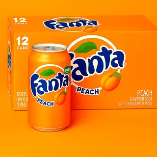 (0,40 EUR/100ml) Fanta Peach Original USA 12x0,355ml Vorteilspack (inkl. Pfand)