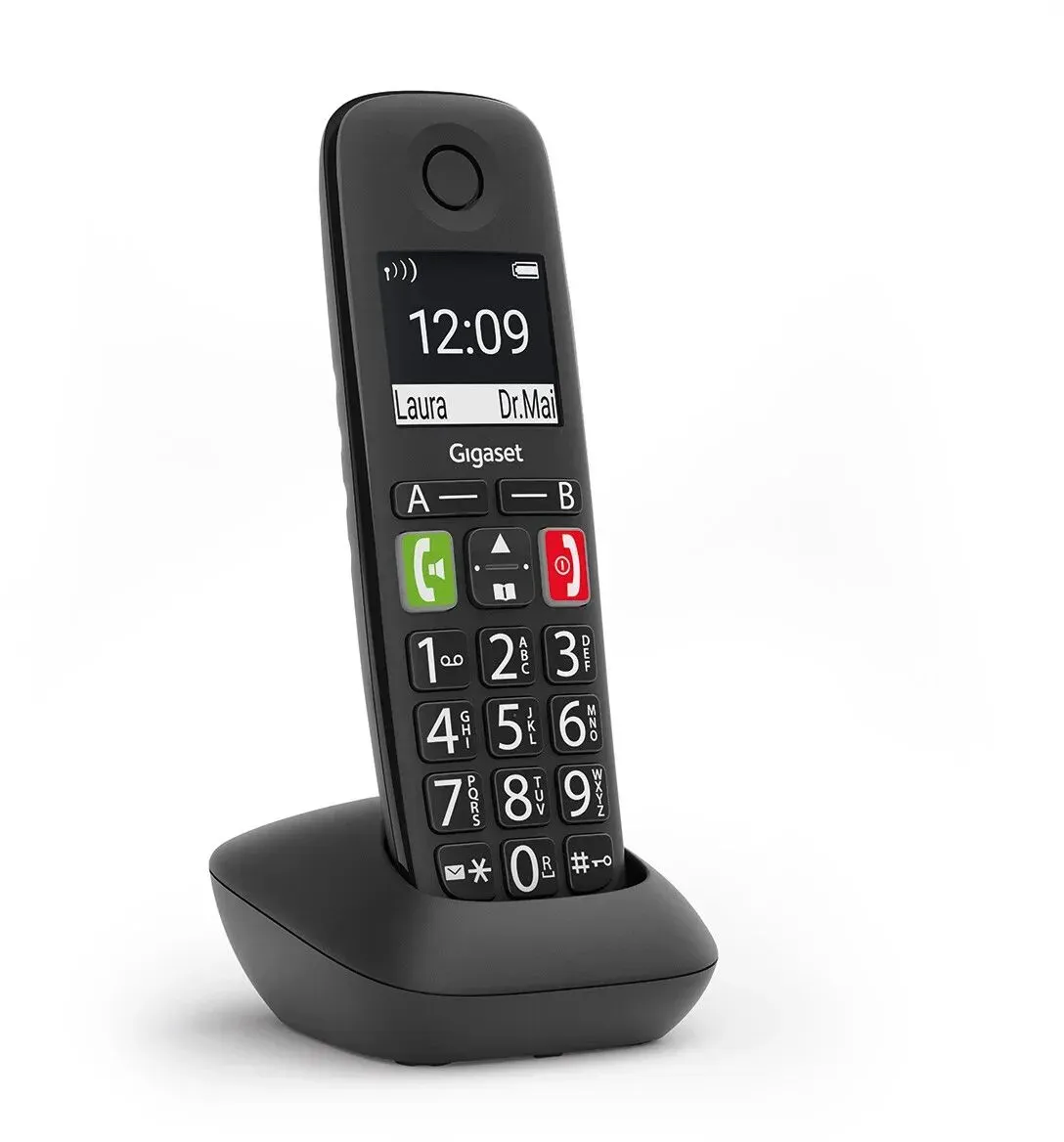 Gigaset E290HX Analoges/DECT-Telefon Anrufer-Identifikation Schwarz