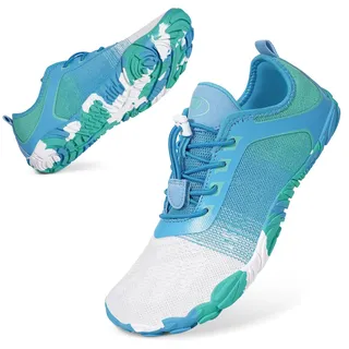 Bigzagger Barfußschuhe Damen Herren Traillaufschuhe mit Breite Zehenbox und Zero-Drop Sohlen Leicht Atmungsaktiv Barfuss Schuhe Komfort rutschfest Zehenschuhe Sportschuhe Fitnessschuhe - 37 EU