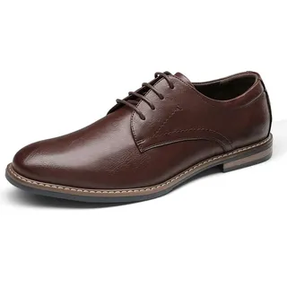Bruno Marc Herren Anzugschuhe Business Schnürhalbschuhe Derby Oxfords Hochzeit Schuhe,Size 44,Dunkel/Braun,SBOX2215M-E - 44 EU