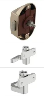 Häfele Drehstangenschloss, Push-Lock, 25mm, einseitig bedienbar, ohne Schnappr., vernickelt matt