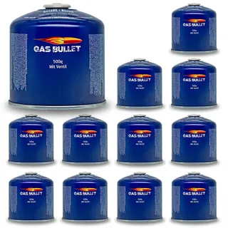 Gas Bullet ® Gaskartusche 500g passend für Gaskocher und Geräte mit Schraubventilanschluss | Gaskartusche EN417 | Ventilkartusche für Camping (12)