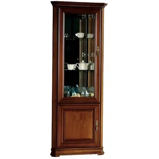 JVmoebel Eckvitrine Eckvitrine Schrankregal Glasdisplay Vitrinenschrank Schrankvitrine (1-St., Eckvitrine) Made in Europa braun