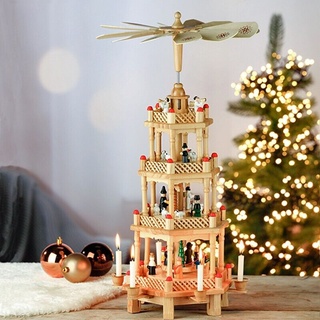 Haushalt International große Weihnachtspyramide Pyramide Weihnachten 4 stöckig,ca.52 cm