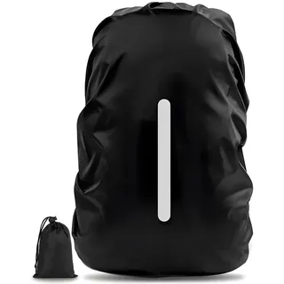 AVANA Regenschutz für Rucksäcke mit Reflexstreifen (10-70L) wasserdichte Regenhülle Schulranzen Reflektor Rucksack Cover reflektierender Rucksacküberzug