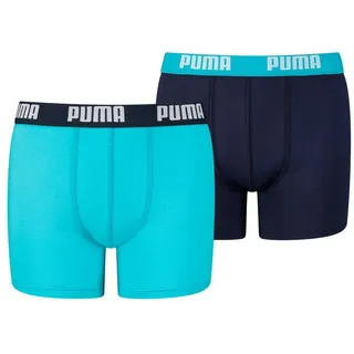 Puma Basic Boxer Boxershorts Jungen Kinder Unterhose Unterwäsche, Farbe:789 - Bright Blue, Bekleidung:140 - 140