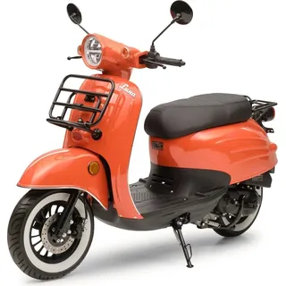 Burnout Motorroller Retro Luna Feuerrot 50ccm 25 kmh Mofa Scooter