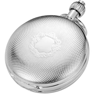 Tiong Double Hunter Mechanische Taschenuhr mit Datumskalender, doppelte offene römische Ziffern, Herren-Taschenuhr mit Kette und Box