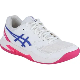Asics Gel-Dedicate 8 Indoor Damen Tennisschuhe Teppich - Gel Dedicate weiß/rosa rosa|weiß|blau 41,5