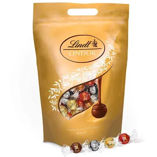 Lindt Schokolade LINDOR Kugeln Mischung | 2 kg Beutel | Ca. 160 LINDOR Kugeln in den Sorten Vollmilch, Weiß, Dark 60%, Haselnuss | Pralinengeschenk | Großpackung | Schokoladengeschenk