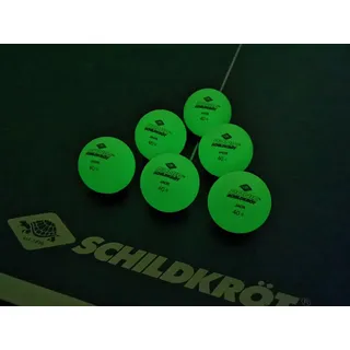 Donic Schildkröt Donic-Schildkröt Tischtennisbälle Glow in the dark 6 Stück