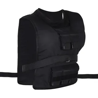 Homcom Trainingsweste Gewichtsweste Verstellbar Krafttraining Fitness, Oxford, Eisen Schwarz 36 x 52 cm