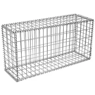DEFACTO Gabione Steingabionen Steinkorb Gabionen Wand Drahtkorb Maue Gabionenkorb Steinkorb,Innen- und Außenbereich,Grau, Drahtstärke: 4mm, Inkl. 4 Distanzhalterung100x50x30cm