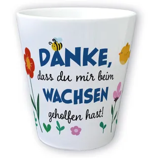 speecheese Danke DASS du Mir beim Wachsen geholfen hast Blumentopf aus Keramik