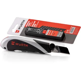 Würth Profi 3K-Cutter-Messer und 10 zusätzlichen Abbrechklingen