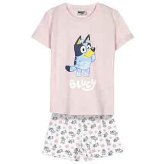 Cerdá Bluey Pyjama Shorts - Rosa und Weiß - Größe 6 Jahre - Pyjama für Jungen - Hergestellt aus 100% Baumwolle 145gsm - Bluey und Bingo Druck - Original Produkt entworfen in Spanien